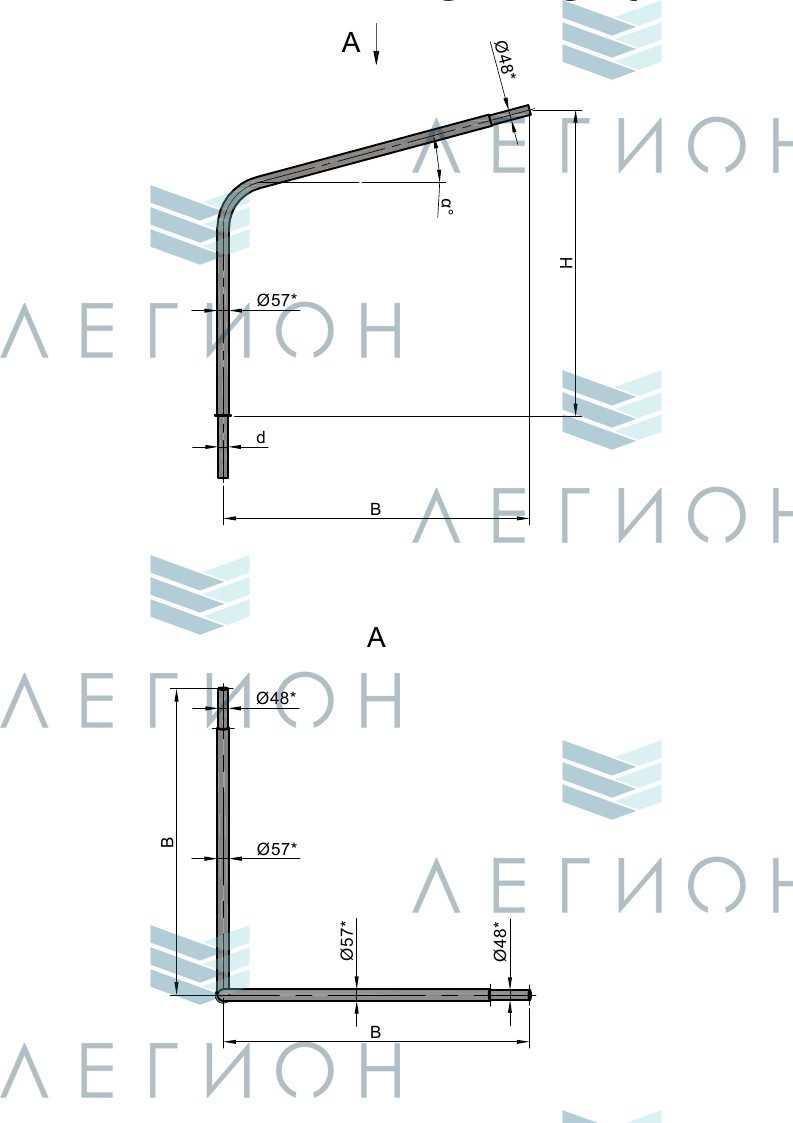 K17-1.0-1.0-1-1 кронштейн двухрожковый