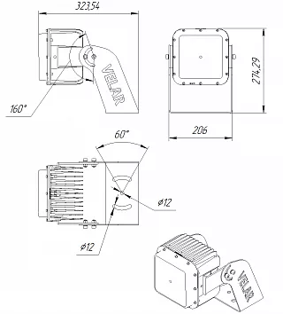 Прожектор VL-ARENA 150-01-K8-5K7
